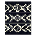 Monochrome Tribal Geometric Diamond Art Rug