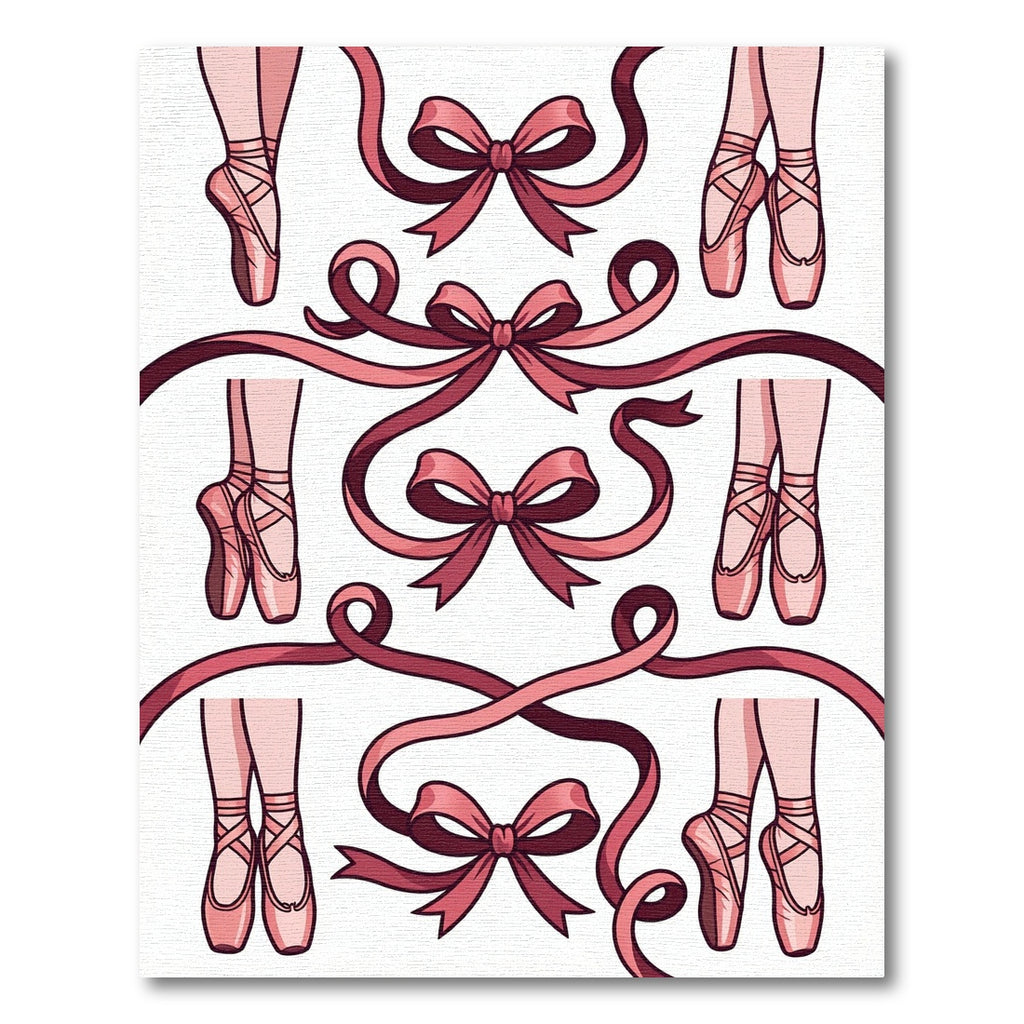Ballet Ribbon Bow ballerina Feet Rug