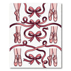Ballet Ribbon Bow ballerina Feet Rug