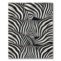 Chic Black White Animal Stripes Runner Rug