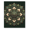 Sage Verdant Floral Lotus Medallion Rug