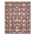 Modern Structural Copper Geometric Grid Rug
