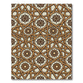 Geometric Gold Interlocking Star Hexagon Rug