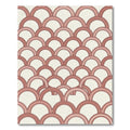 Scalloped Dusty Rose Geometric Arch Rug