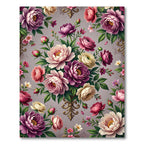 Elegant Pastel Peony Floral Bouquet Rug