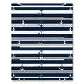 Navy Blue Nautical Striped Anchor Rope Rug