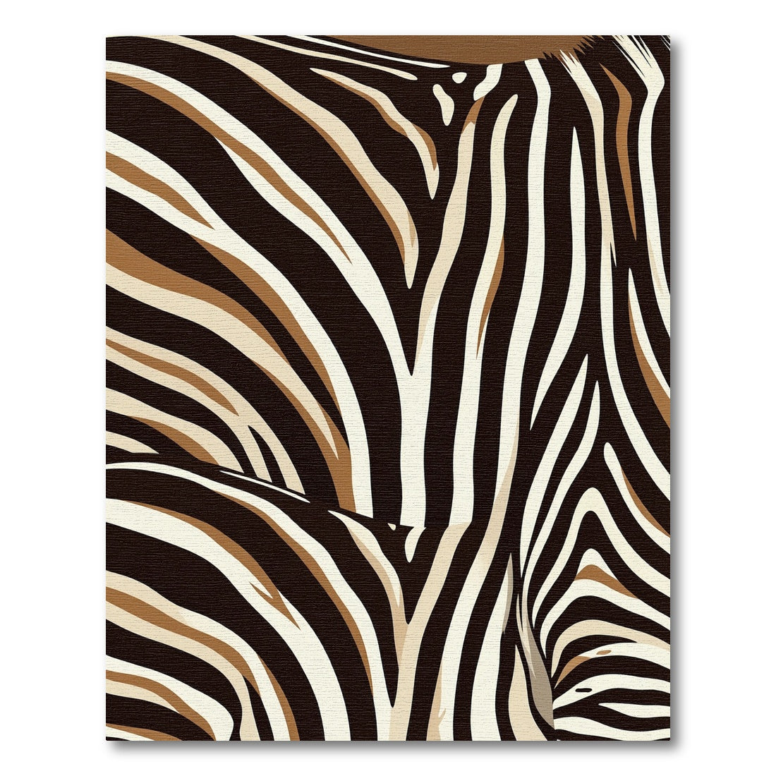 Contemporary Earthy Tone Zebra Stripe Rug