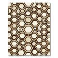 Tapestry Hexagon Interlocking Tan Rug