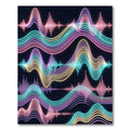 Neon Synthwave Pastel Sonic Soundwave Rug