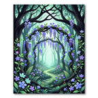 Enchanted Wisteria Forest Pathway Rug