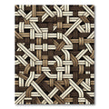 Brown Tan Woven Interlace Rug