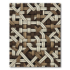 Brown Tan Woven Interlace Rug