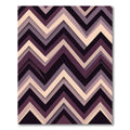 Plum and Cream Chevron Zigzag Layers Rug