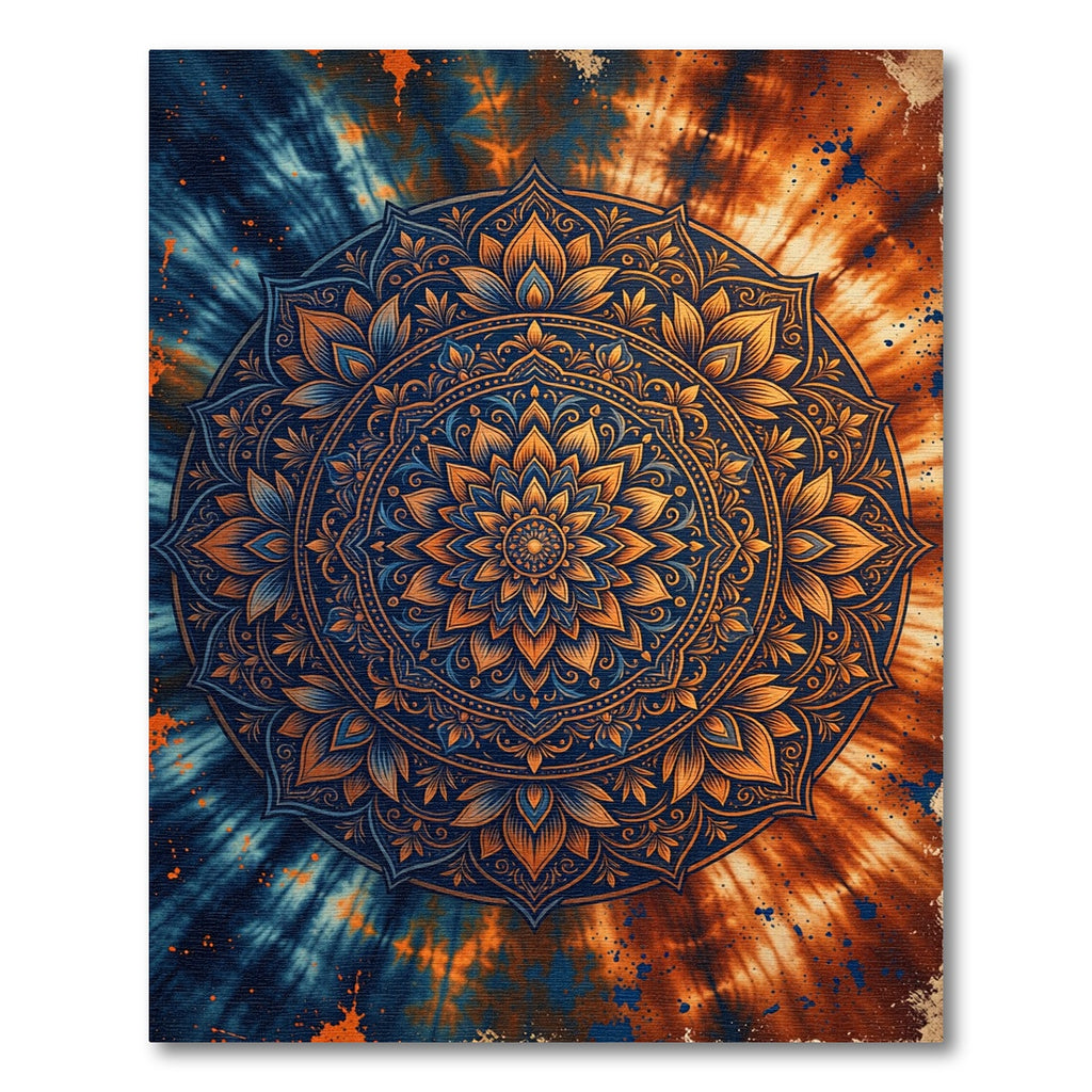 Gilded Mandala Tie Dye Rug