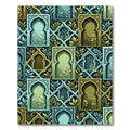 Green Teal Arched Window Foliage Rug