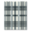 Monochromatic Plaid Fence Composition Rug