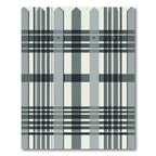 Monochromatic Plaid Fence Composition Rug