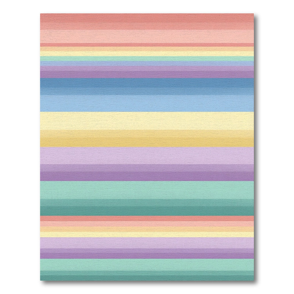 Soft Pastel Horizontal Striped Rug