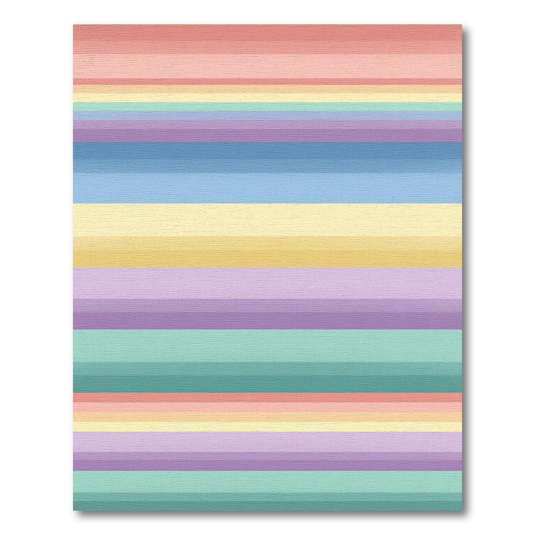 Soft Pastel Horizontal Striped Rug