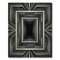 Art Deco Black Geometric Tunnel Rug