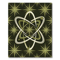 Olive Atomic Starburst Celestial Orbit Rug