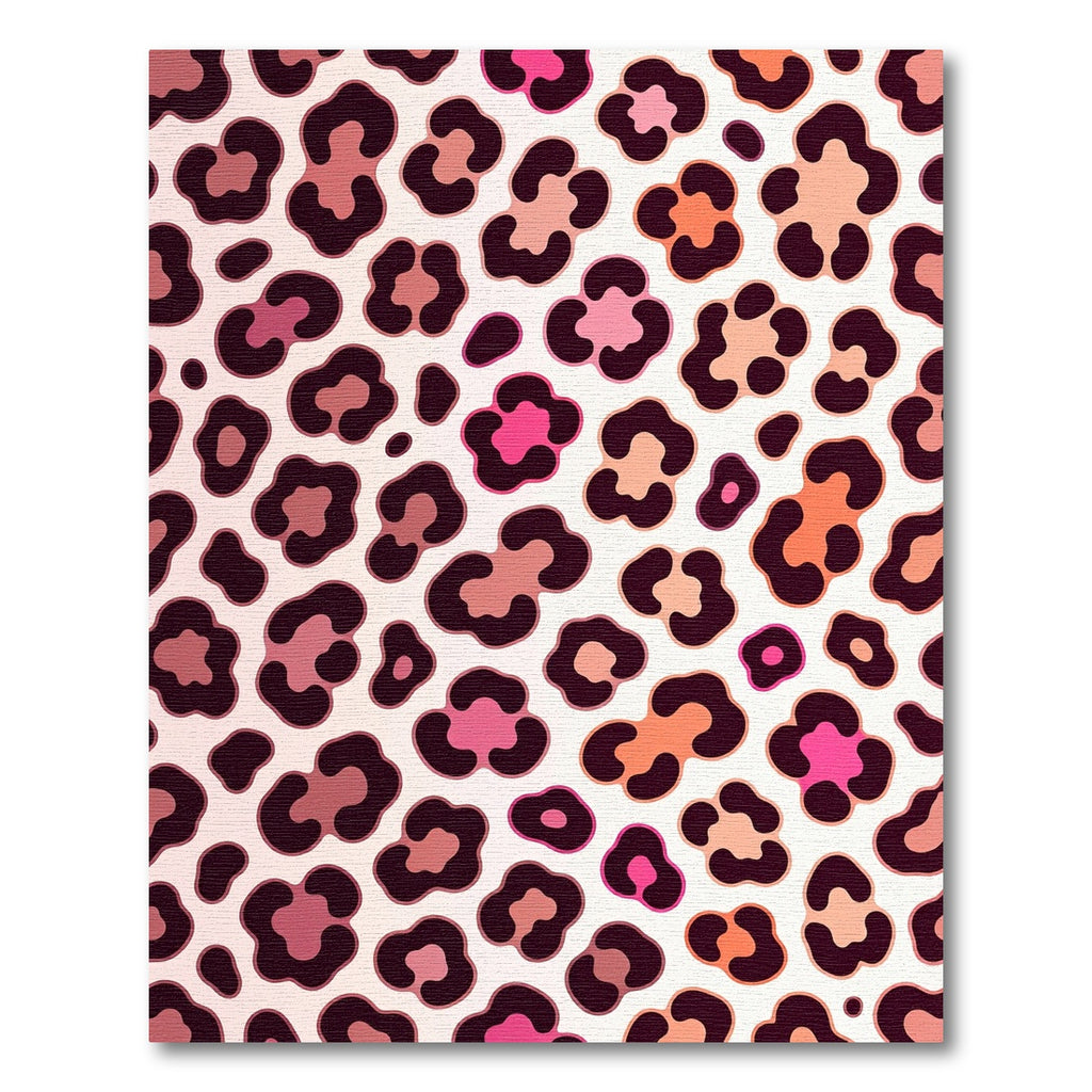 Playful Pink and Peach Leopard Spot Rug