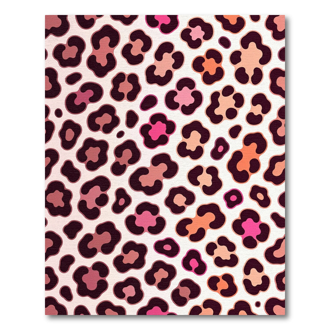 Playful Pink and Peach Leopard Spot Rug