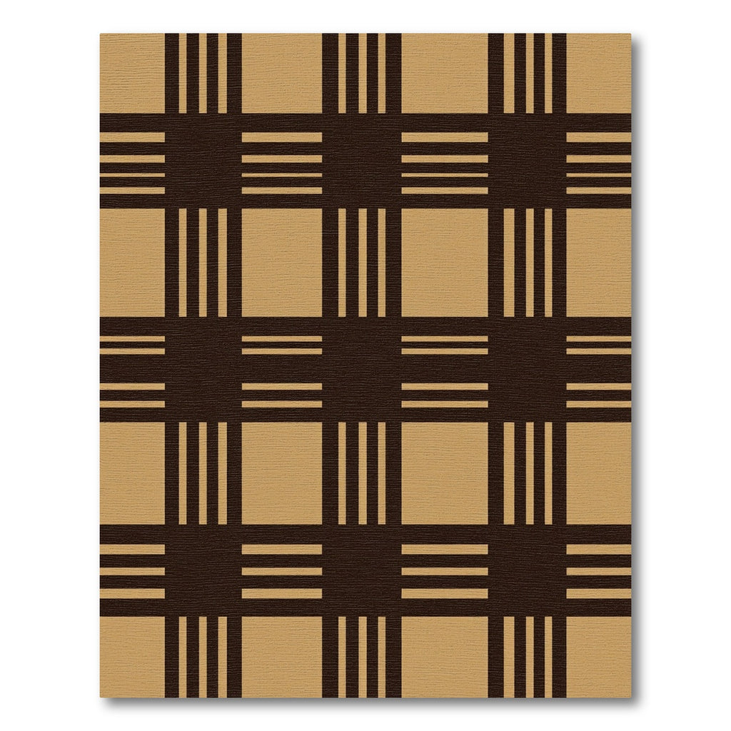 Classic Tan Plaid Lattice Rug