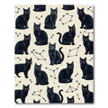 Celestial Black Cat Star Constellation Rug