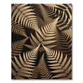 Golden Fern Foliage Background Rug