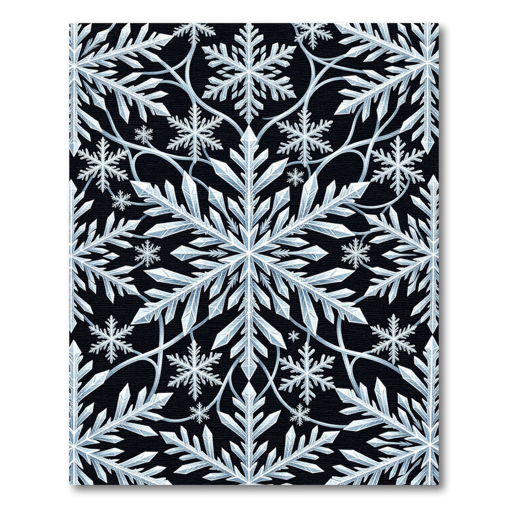 Chic Crystal Snowflake Pattern Rug