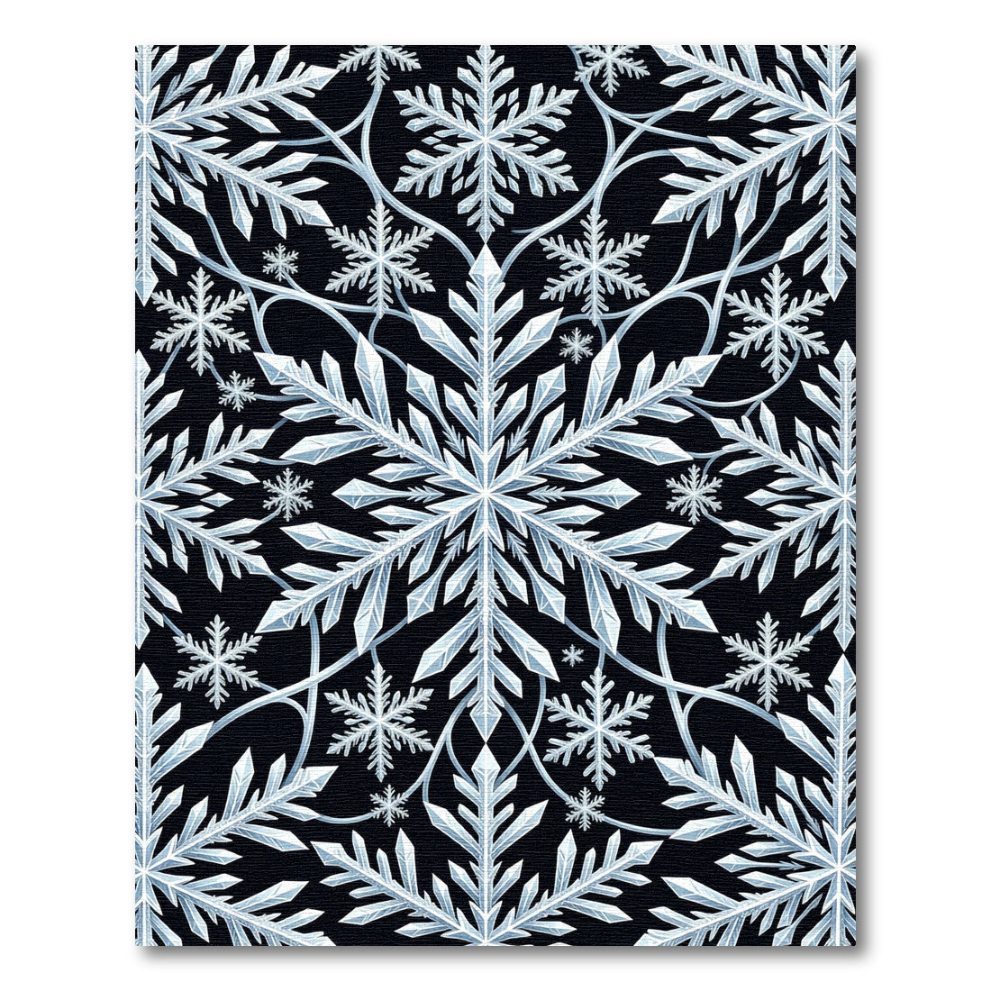 Chic Crystal Snowflake Pattern Rug