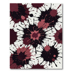 Bold Crimson Ink Splash Abstract Art Rug