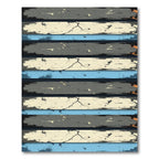 Distressed Grunge Wood Grain Stripes Rug