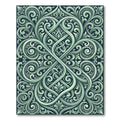 Ornate Sage Scrollwork Botanical Intertwine Rug