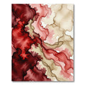 Crimson Wave Flow Abstract Rug