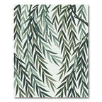 Deep Green Falling Willow Branch Rug