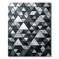 Monochrome Geometric Triangle Mosaic Rug