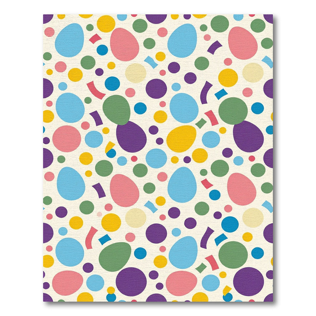Playful Multicolored Easter Egg Confetti Rug
