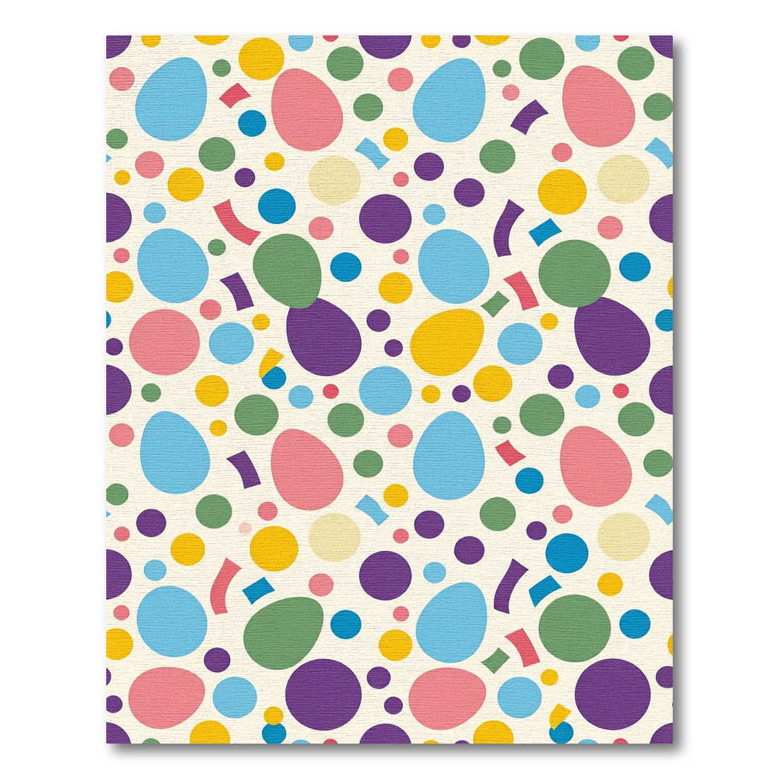 Playful Multicolored Easter Egg Confetti Rug