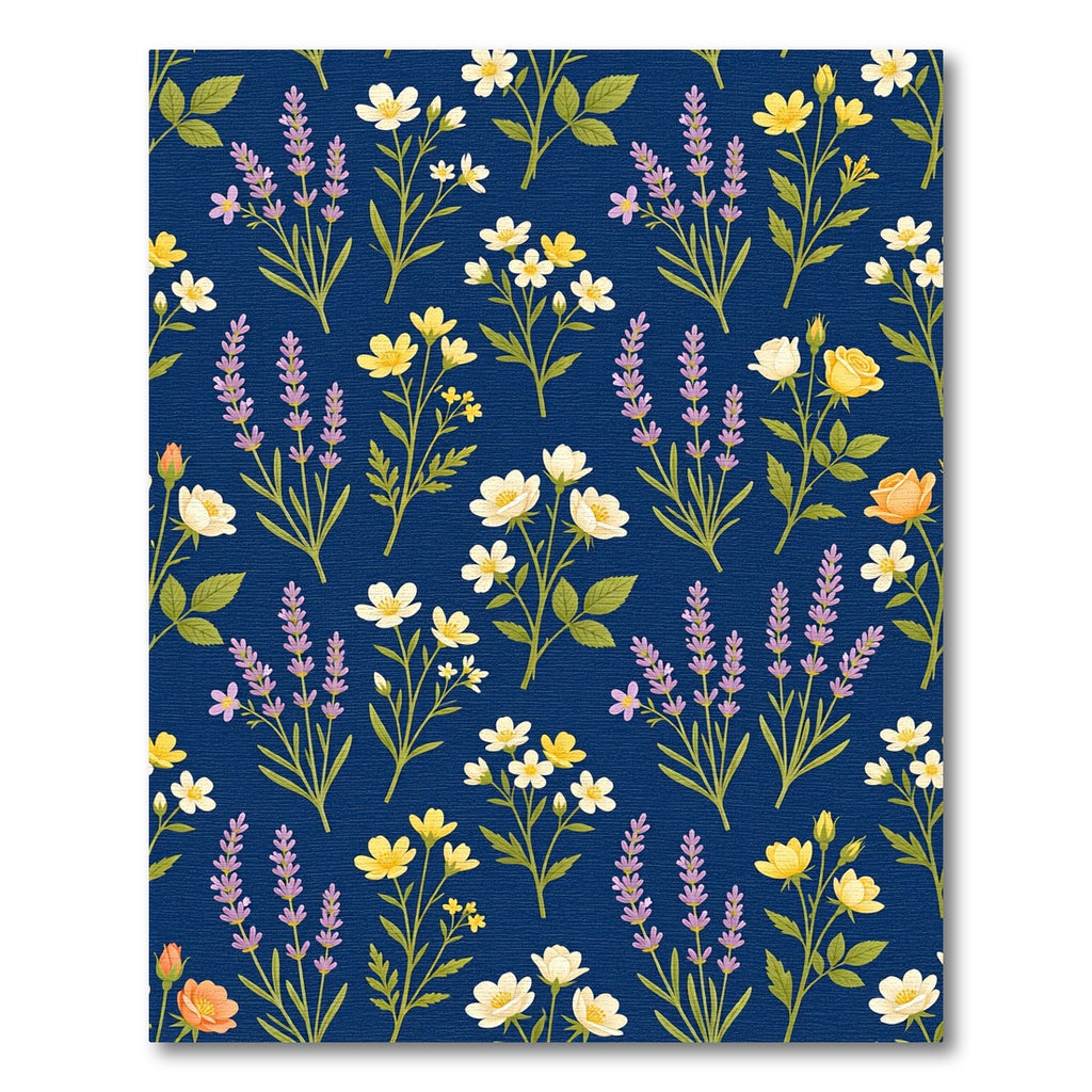 Lavender Yellow and White Floral Bouquet Rug
