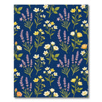 Lavender Yellow and White Floral Bouquet Rug