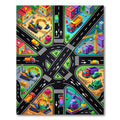 Colorful City Construction Road Play Rug