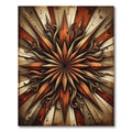 Rustic Copper Sunburst Medallion Rug