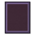 Deep Plum Geometric Layered Frame Rug