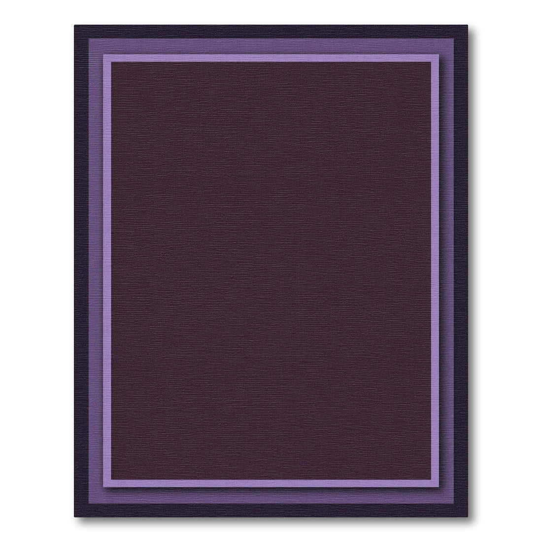 Deep Plum Geometric Layered Frame Rug