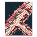 Pink Carnation Floral Wave Rug