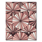 Blush Geometric Fan Petal Art Rug