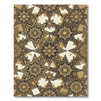 Intricate Golden Star Mandala Rug