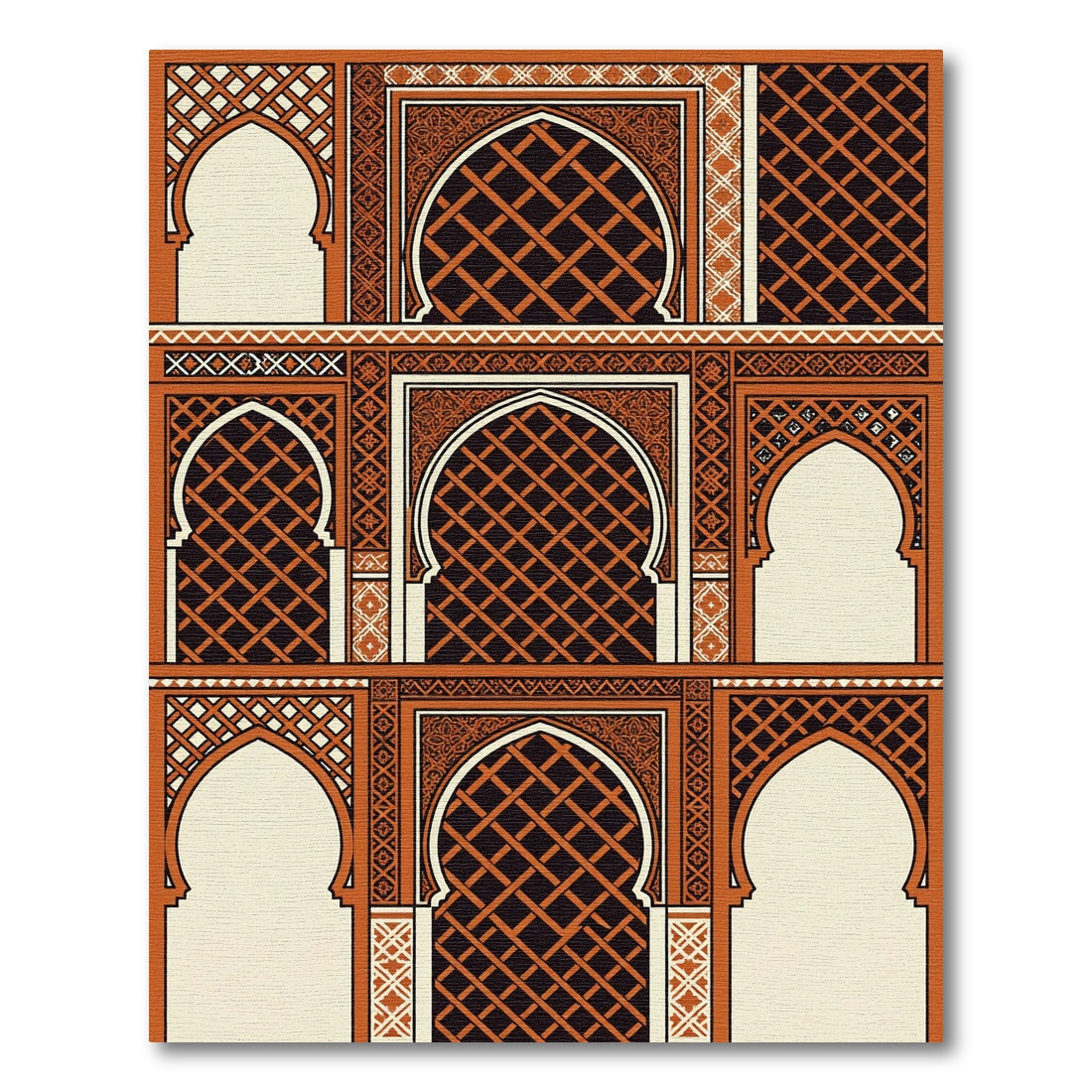 Terracotta Arch Lattice Gateways Rug